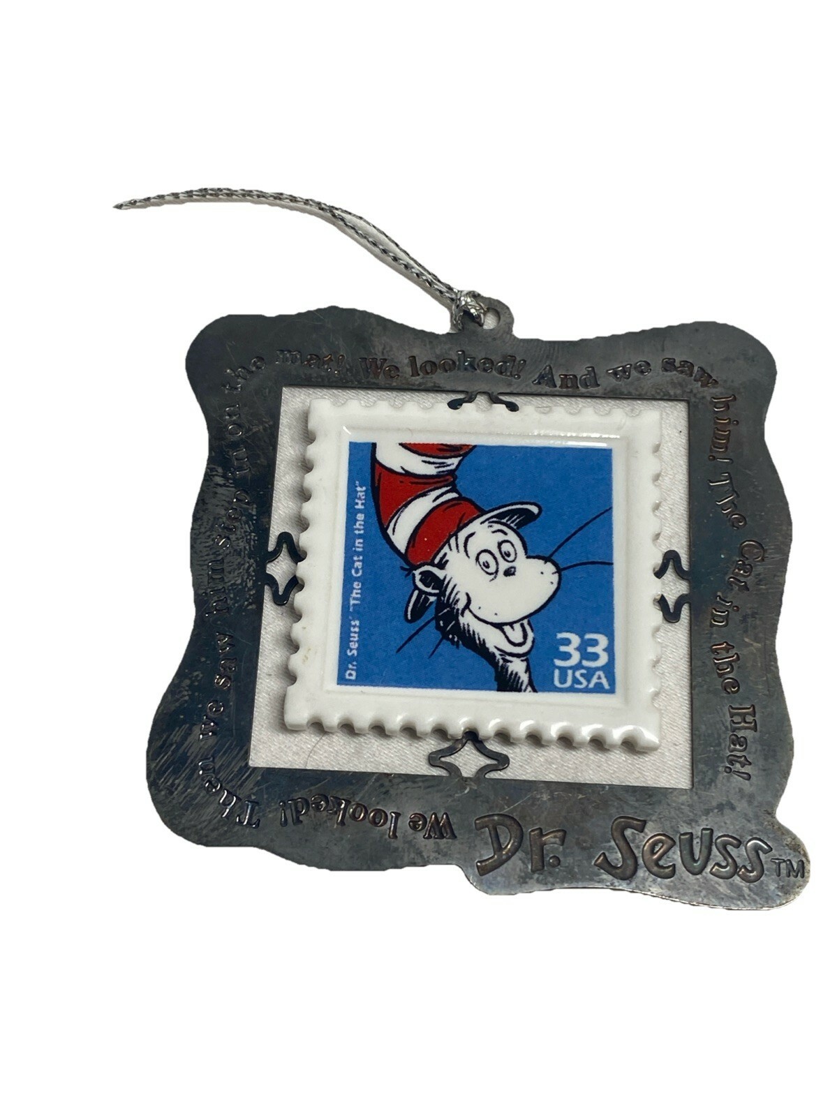 Vintage Hallmark Dr. Seuss Cat in the Hat Stamp Christmas Ornament - $18.99