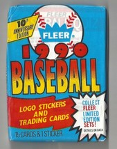 1990 Fleer Baseball Wax Packs - Unopened Lot of 2 - $1.97