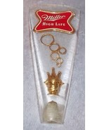 Vintage Miller High Life Beer Acrylic Lucite Clear Large Keg Tap Handle - $24.95