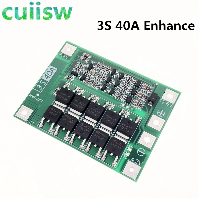 3s 4s 40a 60a li ion lithium battery charger protection board 18650 bms for drill motor thumb200