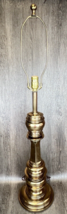 Vintage Stiffel Solid Brass Column Table 38&quot; Lamp Heavy Hollywood Regenc... - $148.49