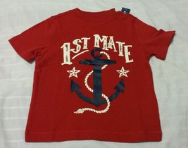Boys T Shirt Sz 18-24M Old Navy Red 1st Mate Short Sleeve - £7.97 GBP