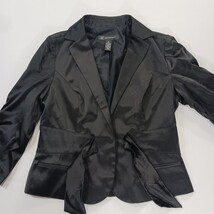 INC International Concepts Women's Black Cotton Blend Blazer Jacket Size Medium image 11