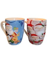 Santa Snowman Reindeer Mugs Coffee Cups All For You Corp Made In USA Chr... - £14.86 GBP