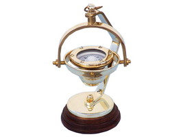 Solid Brass Hanging Compass 8&quot;&quot; - £65.50 GBP