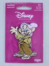Disney Snow White &quot;Dopey&quot; Dwarf Embroidered Iron On Patch Vtg New Sealed... - $261.90 MXN
