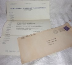Vintage Letter From Northwest Pastors’ Association 1945 - $2.72 CAD