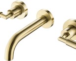 Rbrohant Wall Mount Bathroom Faucet, Dual Handle, Solid Brass,, Brushed ... - £121.79 GBP