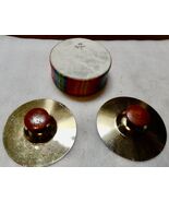 5" Remo Lynn Kleiner Pride Drum Fiberskyn 3 &amp; Cymbals Rainbow Baby &amp; Han... - $39.99