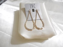 INC International Concepts 3&quot; Gold Tone Crystal Teardrop Earrings  R930 $34 - £13.62 GBP