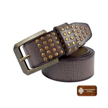 Vintage Western Studded Leather Belt: Handcrafted Cowboy Style - $2,924.58 MXN