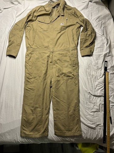 Carhartt FR Coveralls Mens 52 Beige Flame Fire Resistant Zip Workwear FR... - $60.00