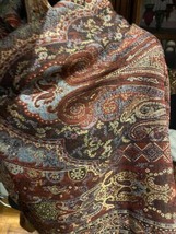 Vintage Motivo Cachemira Brocado Pañuelo de Cuello - £31.06 GBP