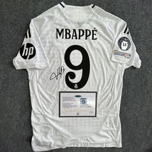 24/25 Real Madrid Home White Signature Shirt/Jersey Kylian Mbappe SIGNED... - $98.89