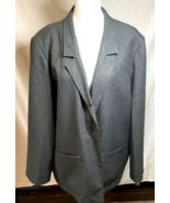 DonnKenny Blazer Women&#39;s Size 20 Grey Jacket 2-Pocket 100% Polyester Was... - $17.00