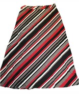 Cato Striped Skirt Women’s 14/16W Black White Red Gray - $19.94 CAD