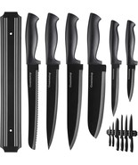 Gourmetop Kitchen Knife Set With No Drilling Magnetic Strip,, Kitchen Es... - £26.72 GBP