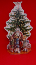 Victorian dimensional TREE w/SANTA and CHILDREN 7" tall (Ebay4 bx) - $3.00