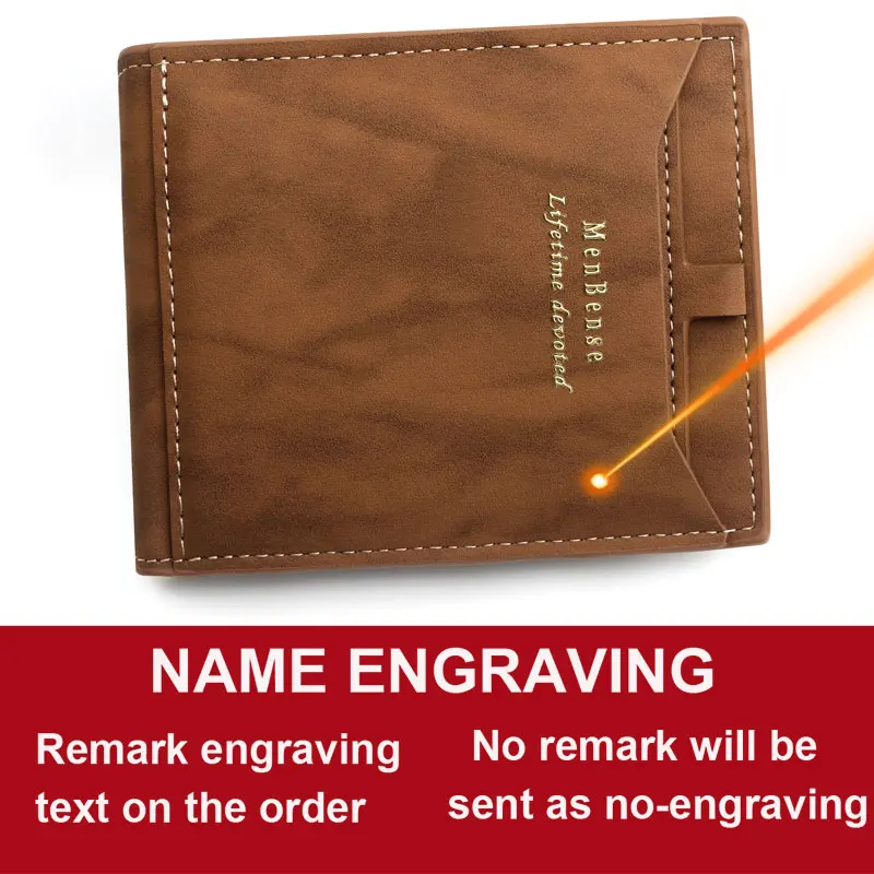 Men Wallets Name Engraved Retro Card Holder New Short Male Wallet Small Zipper C - $62.92