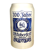 Paulaner Munich 200 Years Oktoberfest salt-glazed 1L Masskrug German Bee... - $721.46 MXN