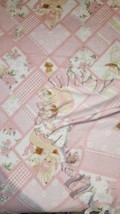 Holly Hobby Style Handmade Fleece Handcut Throw / Blanket 56&quot; X 54&quot; Pink - £10.20 GBP