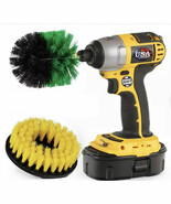 Set of 2 Shower Cleaner Drill Brush Set - Drill Cleaning Brush Attachmen... - $9.89