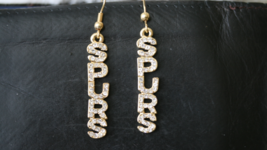 San Antonio SPURS Earrings  Rhinestone Word SPURS Earrings. SPURS Dangle... - $14.97