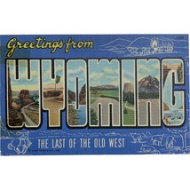 Vintage Postcard, 1945, Greetings from Wyoming, the Last of the Old West - £7.86 GBP