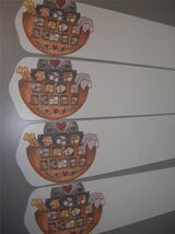 CUSTOM ~ COUNTRY STYLE NOAHS ARK  CEILING FAN CHILDREN OR NURSERY ROOM - $2,129.69 MXN