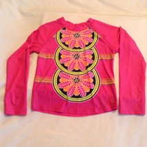 Size 10 Cabana life swim shirt cover UV protection rash guard pink floral girls - £15.61 GBP