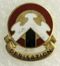 Vintage US Military DUI Pin 107th Transportation Brigade DEDICATION E 23 - £7.26 GBP