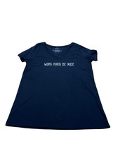 Torrid Black V Neck T-shirt “Work Hard. Be Nice” Woman’s Size M/L NWOT - $17.76