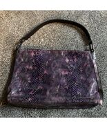 Vintage Claude Gerard Purple Snakeskin Purse Bag Paris 16.5”x10.5” France - €51,59 EUR