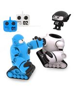 Sharper Image Mecha Rivals Remote Control Battle Robots Game Set Blue White - $41.02 CAD