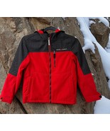 Zeroxposur Youth Zip Up Winter Jacket W/Hood SIZE 10-12 red grey pockets - €19,48 EUR