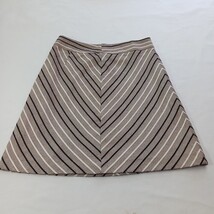 Ann Taylor Loft Women’s Coral Stripes Back Zip Pull On Skirt Size 8T image 7