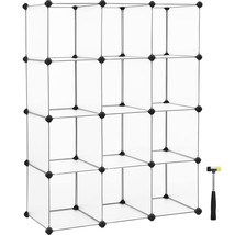 Cube Storage Organizer, Set Of 12 Plastic Cubes, Closet Storage Shelves, Diy Pla - $76.99