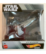 NEW Mattel HMH97 Hot Wheels Star Wars Starship Select SITH INFILTRATOR D... - £30.33 GBP