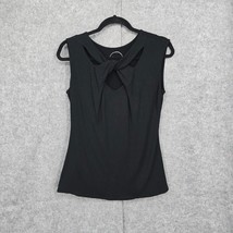 Inc International Concepts Women&#39;s Top Large Black, V Neck Twisted Front at Neck - $14.01