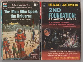 2 Isaac Asimov Foundation novels 1950s 1st paperback eds. - £11.01 GBP