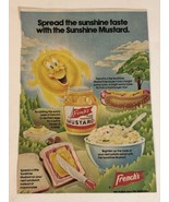 French’s Mustard Print Ad Advertisement Vintage 1978 Pa2 - £4.63 GBP