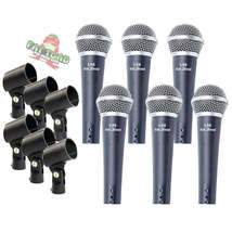 Cardioid Dynamic Microphones &amp; Clips (6 Pack) by FAT TOAD - Professional Vocal H - £42.17 GBP