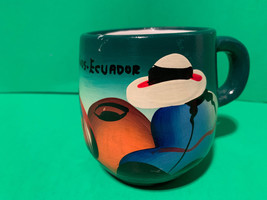 Handcrafted Banos-Ecuador Colorful Ceramic Pottery Souvenir Coffee Mug - $12.99