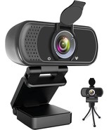 Webcam HD 1080P 110 Degree Widescreen Microphone with Privacy Shutter an... - £28.67 GBP