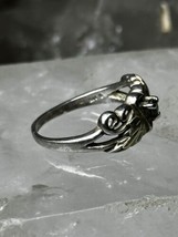 Black Hills Gold ring heart pinky leaves baby band size 3.50 sterling silver wom - £69.85 GBP