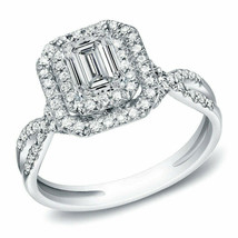 2.70Ct Smaragd Solitaire Künstlicher Diamant Verlobung Ring Band Sterlingsilber - £78.17 GBP