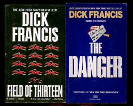 LOT of TWO paperback books by DICK FRANCIS * the Danger &amp; Field of Thirteen - $4.50