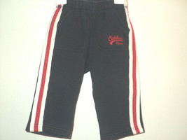 OshKosh B'gosh Infant 12 Mos Boy's Athletic Pants Navy Blue Red & White Stripes - $8.20