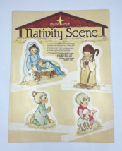 Nativity Punch Out Nativity Scene Kit Uncut Warner Press Vintage Unpunched 1983 - $10.69