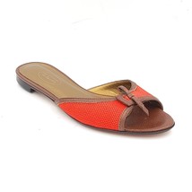 Talbots Women Flat Slide Sandals Amenity9 Size US 5.5B Brown Red - £4.73 GBP